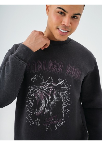 Loose Fit Erkek Sweatshirt Antrasit