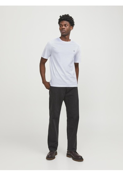 Jack & Jones Erkek Logo Nakis Islemeli Tisört - Paulos - 12245087 WHITE