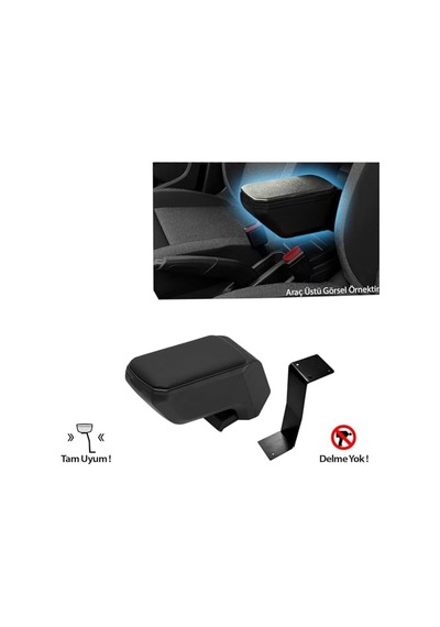Cross Auto Accessorıes Dacia Duster 2009-2018 İle Uyumlu Çelik Ayaklı Kolçak, Kol Dayama - A+ Kalite Abs Malzeme Si
