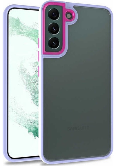 Lexroo Samsung Galaxy Uyumlu S22 Plus Kılıf Flora Kılıf - Lila