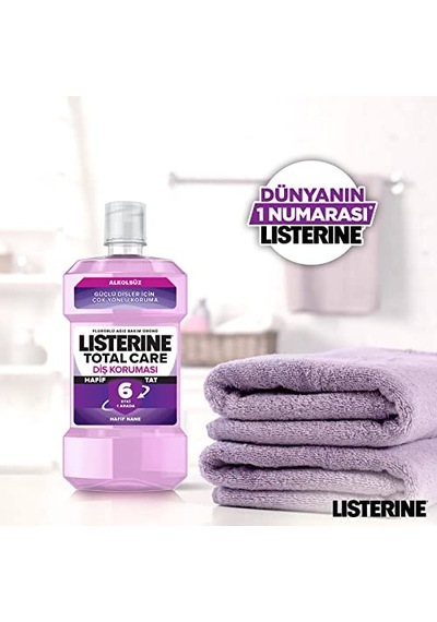 Listerine Total Care Hafif Naneli Florürlü Günlük Ağız Bakım Ürünü 1 X 500 Ml