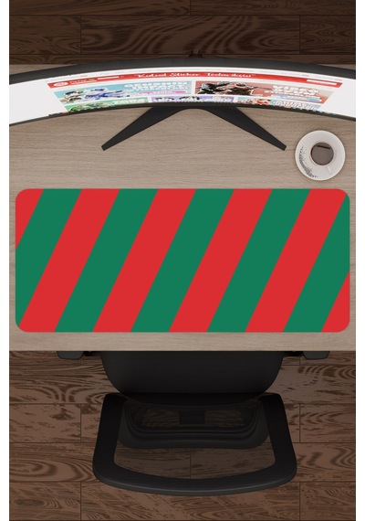 Yeşil Kırmızı 70x30 Xl Taraftar Gaming Oyuncu Mouse Pad Kaymaz Taban Büyük Klavye Fare Altlığı Şerit