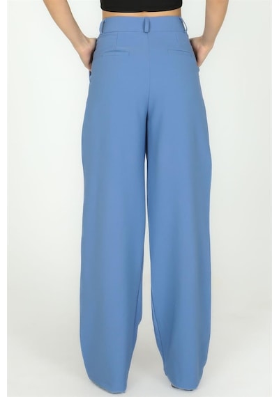 Sortie Collection Rahat Kesim Klasik Model Kumaş Pantolon İndigo-indigo İndigo