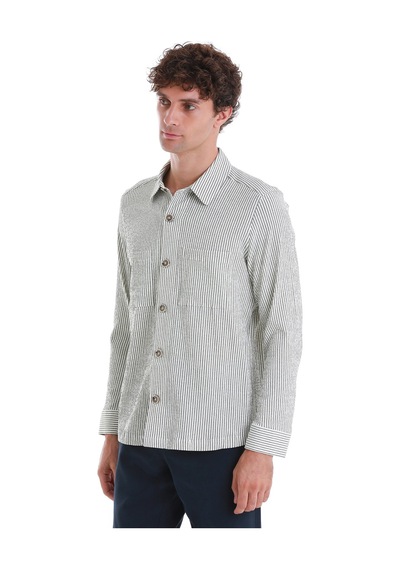 Hatemoğlu Yeşil Klasik Fit Çizgili Uzun Kollu Overshirt Gömlek Ceket 24d190000048 Ysc Yeşil Hatemoğlu Yeşil Klasik Fit Çizgili Uzun Kollu Overshirt Gömlek Ceket 24d190000048 Ysc Yeşil