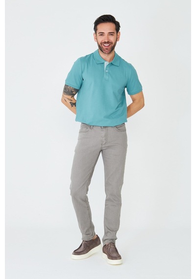 Gri - Haki Erkek Spor Gabardin Pantolon