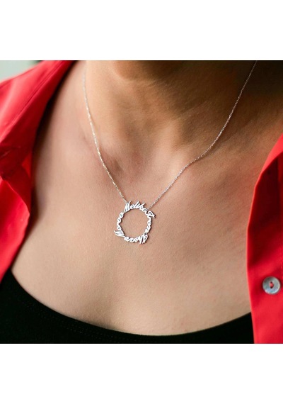 İsim Halka Kolye - Rose Rose Gold