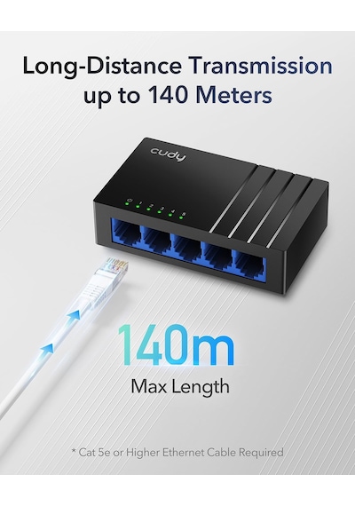 Gs105d 5 Bağlantı Noktalı Gigabit Ethernet Ağ Anahtarı, Masaüstü Ethernet Splitter, Fansız, Tak