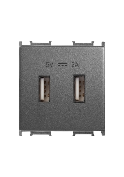 Viko Panasonic Thea Modüler Füme Usb Şarj Prizi Alt+kapak 2m 5v-2a - Wvtt22314dg-tr
