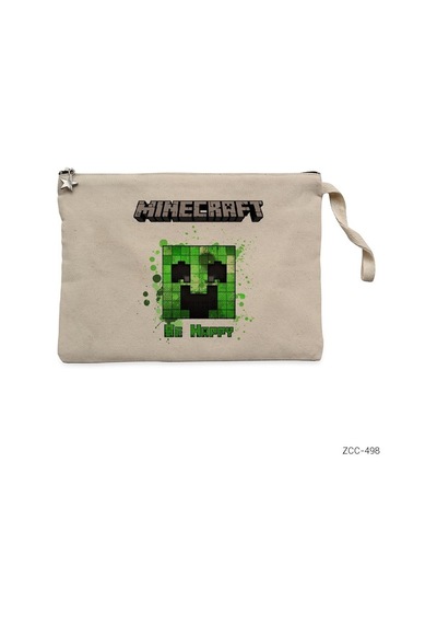 Zepplin Giyim Minecraft Be Happy Clutch Astarlı Cüzdan / El Çantası