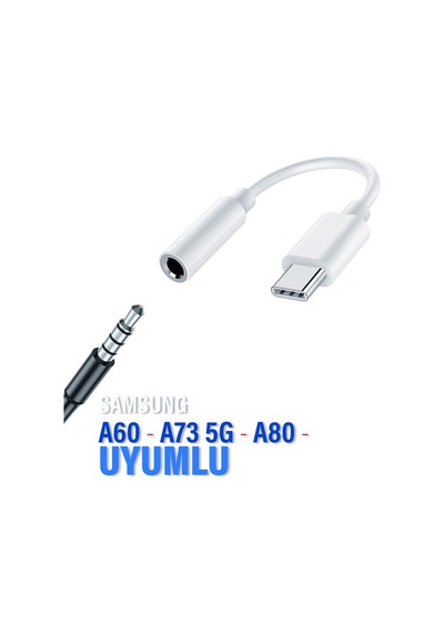 Samsung Uyumlu A60 A73 5g A80 Type-c 3.5mm Kulaklık Dönüştürücü Çevirici