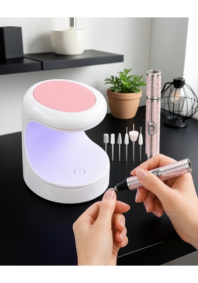 Tırnak Matkabı + Mini Led Oje Kurutma Cihazı Seti Uczztırnakkurutmatörpü4