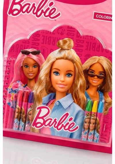X Dekomus Lisanslı Barbie Çanta Tasarımlı Pastel Boyalı Boyama Seti Altın