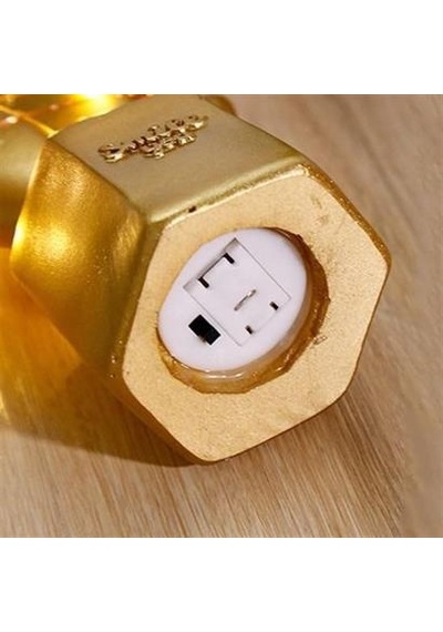 Led Işıklı Sevimli Kaktüs Dekoratif Masa Lambası Mini Biblo Gece Lambası-gold Çok Renkli