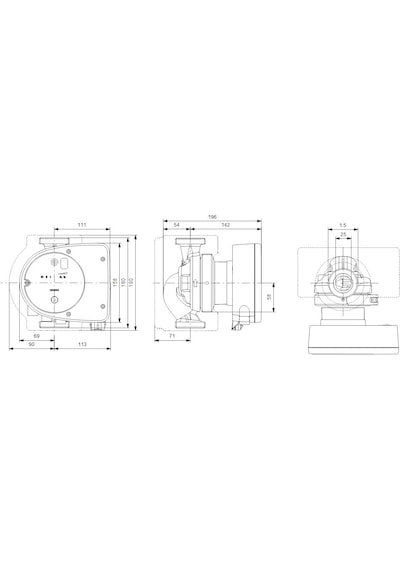 Grundfos Magna1 25-120 180 Frekans Konvertörlü Sirkülasyon Pompası