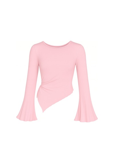 Meren Like Your Style Pembe Yuvarlak Yaka Drape Detaylı İspanyol Kol Tesettür Uyumlu Üst Bluz Pembe Meren Like Your Style Pembe Yuvarlak Yaka Drape Detaylı İspanyol Kol Tesettür Uyumlu Üst Bluz Pembe