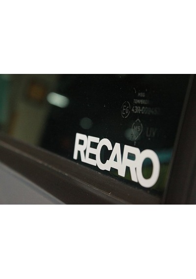 Oto Sticker 2 Adet 13X5Cm Recaro Sticker Etiketi   Siyah-