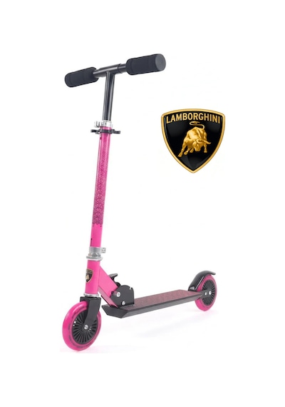Lamborgini L6-120 Katlanabilir 2 Tekerlekli Çocuk Scooter 50kg Kapasite 3+ Yaş Pembe
