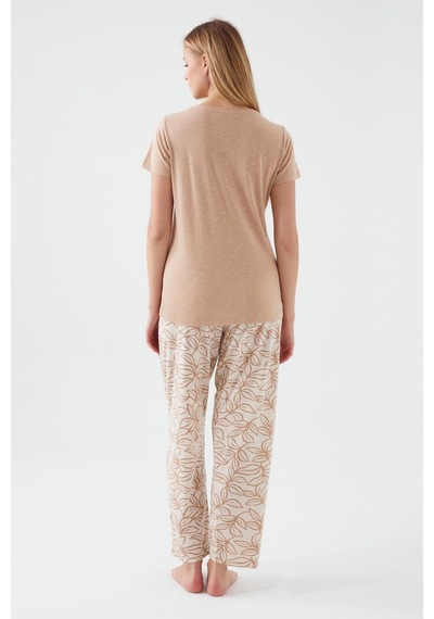 Pierre Cardin 8521 Tropical Vibes Kadın Kısa Kol Pijama Takım 001