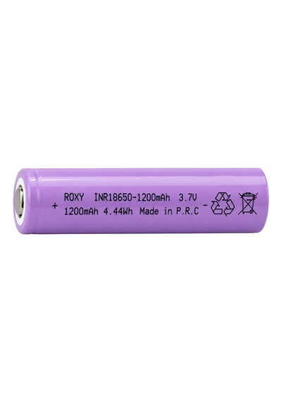 Roxy Inr18650 3.7v 1200mah 3c 4.44wh Li-ıon Düz Kafa Başlıksız Şarjlı Pil