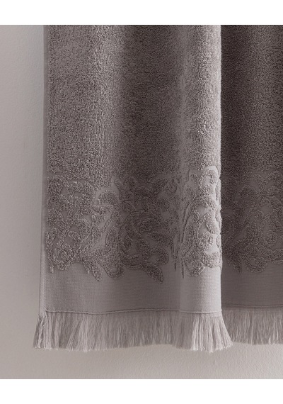 Amande %100 Pamuk Banyo Havlusu - Gri - 70x140 Cm 8684427297124