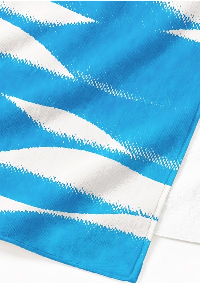 Mavi Beyaz Marine Çizgili Plaj Havlusu - Modern Akdeniz Stil Hızlı Kuruyan Mikrofiber Havlu Keten Esinti