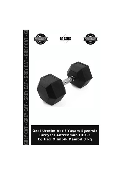 Özel Üretim Aktif Yaşam Egzersiz Bireysel Antrenman Hex-3 Kg Hex Olimpik Dambıl 3 Kg Diğer