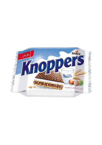 Knoppers Gofret 27g Çikolata & Fındık Sütlü Krema Nuga Kreması 8'li Avantaj Paketi - 8 Adet Tarı