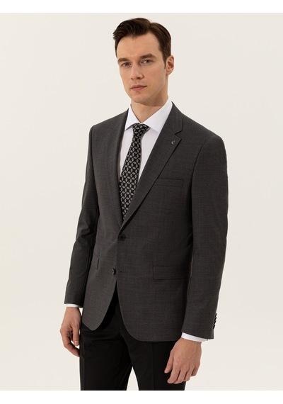 Cacharel Füme Slim Fit Ceket Gri