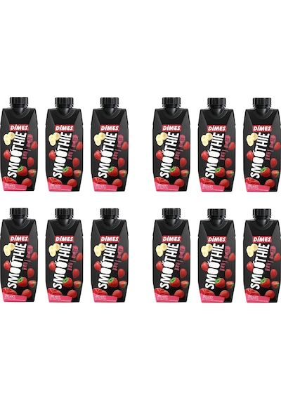 Dimes Smoothie Çilek Muz Elma 310 Ml X 12 Adet