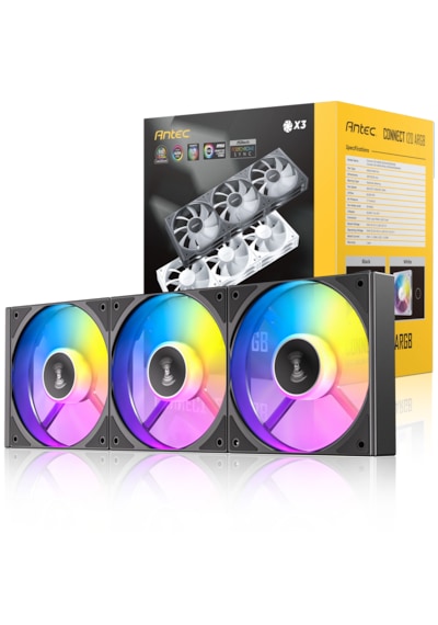 Antec C120 Argb 3 Lü 120mm Pwm Fan Seti Daisy-chain Asus Aura Sync Uyumlu Siyah 120*120*25mm