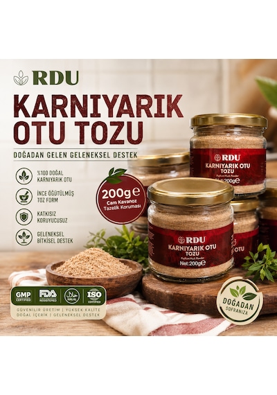 Karnıyarık Otu Tozu Psyllium 100% Saf Doğal Bitkisel Lif 200 Gram