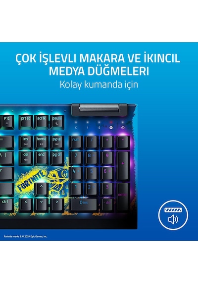 Razer Blackwidow V4 X Fortnite Edition Rz03-04703600-r3m1 Rgb Yellow Switch Kablolu Mekanik Oyuncu Klavye