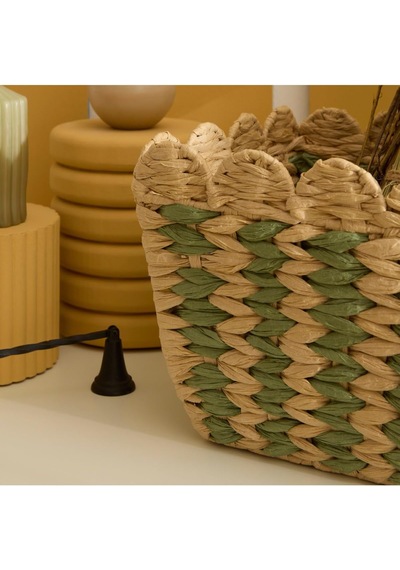 Tr Knit Dekoratif Sepet Organizer 25x25x22 Cm Kahverengi Diğer