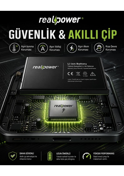 Samsung Galaxy Grand Prime G530 Uyumlu Realpower Güçlendirilmiş Batarya Yüksek Kapasite Pil