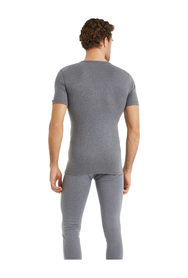 Blackspade Unisex Termal Tişört 2. Seviye 1263 - Gri Melanj