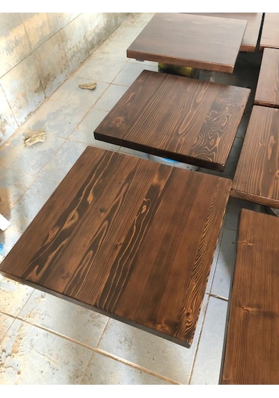 Bintaş Mobilya Kütük Masa Üstü 70x70.cm Çok Renkli