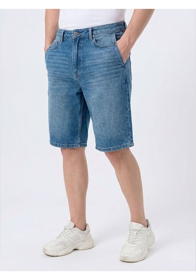 Super Baggy Fit Erkek Şort Denim