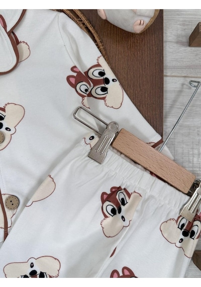 Bebek Ve Çocuk Mevsimlik Pijama Takımı 4bb2 Beyaz