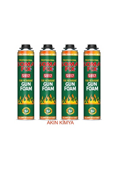Tr 4 Adet Somafix 750 Ml - 900 Gr B2 Tabancalı Yangına Dayanıklı Poliüretan Köpük Tam Gramajlı Isı Önleyici Iz Genel Tr 4 Adet Somafix 750 Ml - 900 Gr B2 Tabancalı Yangına Dayanıklı Poliüretan Köpük Tam Gramajlı Isı Önleyici Iz Genel