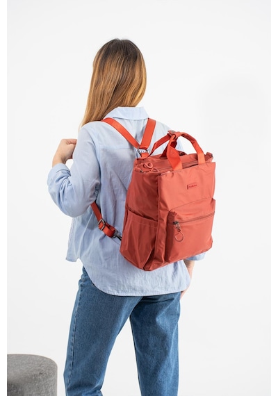 571 Collections Ultra Hafif Çok Cepli, Çok Bölmeli Sırt Ve El Çantası Kiremit Model:571-9s