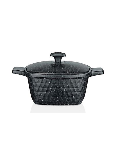Elmas Kare Döküm Tencere 24 Cm Siyah - 733379600 Siyah