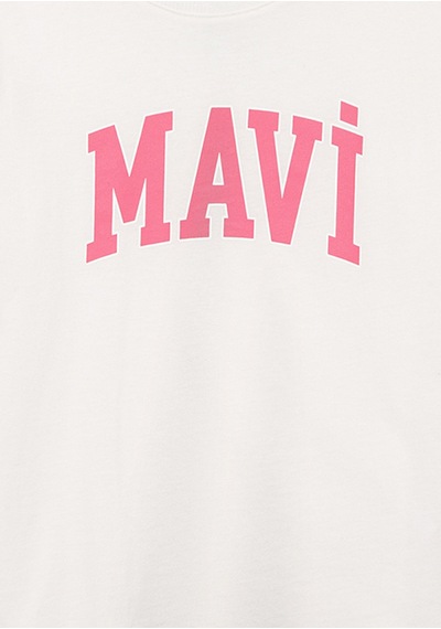Mavi - Mavi Logo Baskılı Beyaz Tişört 7610109-70057 Beyaz