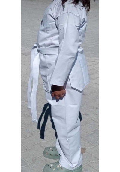 Nabız Taekwondo Nabız Tekvando Tekvando Acemi Elbise Kıyafeti Dobok Beyaz Yaka Beyaz