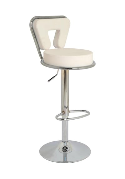 Bürocci 9540S0109 Virago Bar Sandalyesi Beyaz Deri Beyaz