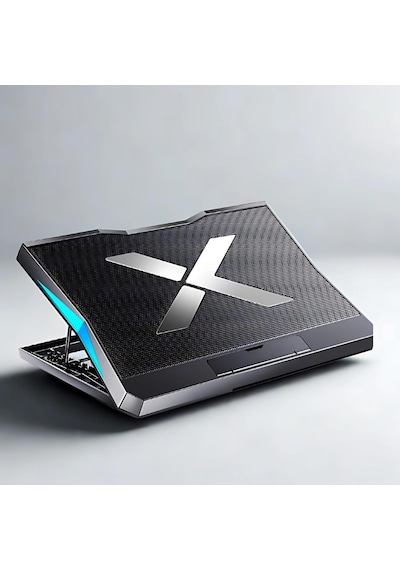Coofbe Yükseklik Ayarlı Led Işıklı Turbo 6 Fanlı Notebook Laptop Soğutucu Notebook Laptop Standı