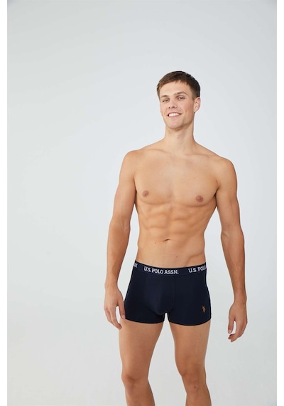 U.S. Polo Assn. U S Polo Assn Erkek Baskılı Lacivert 2'Li Boxer 4852 Lacivert