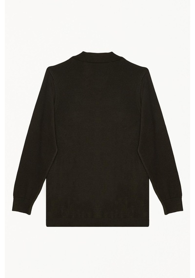 Tudors Erkek Standart Fit Normal Kesim Polo V Yaka Gri Triko Kazak-38009 Gri