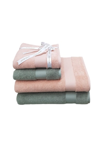 Özdilek Super Soft Banyo Havlu Seti- Yeşil Tarçın