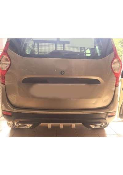 Oto H.i.t. Dacia Lodgy Uyumlu Body Kit Difüzör 2 Çıkış Gri Kare