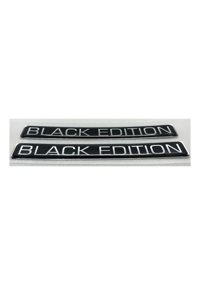 Black Edition Silver Siyah 3d Logo Sticker 2 Adet 1